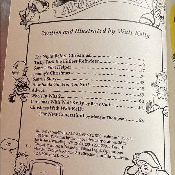 🔥 3 lots/$10Vintage Walt Kelly's SANTA CLAUS, Volume 1, No. 1, 1991 comic - Picture 4 of 5
